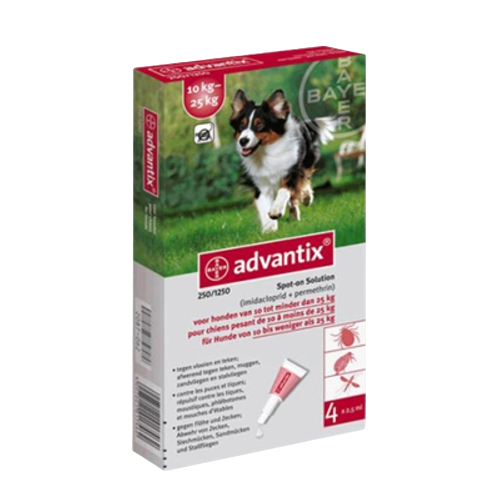 Advantix spot-on for dogs 10–25 kg, 4 pipettes
