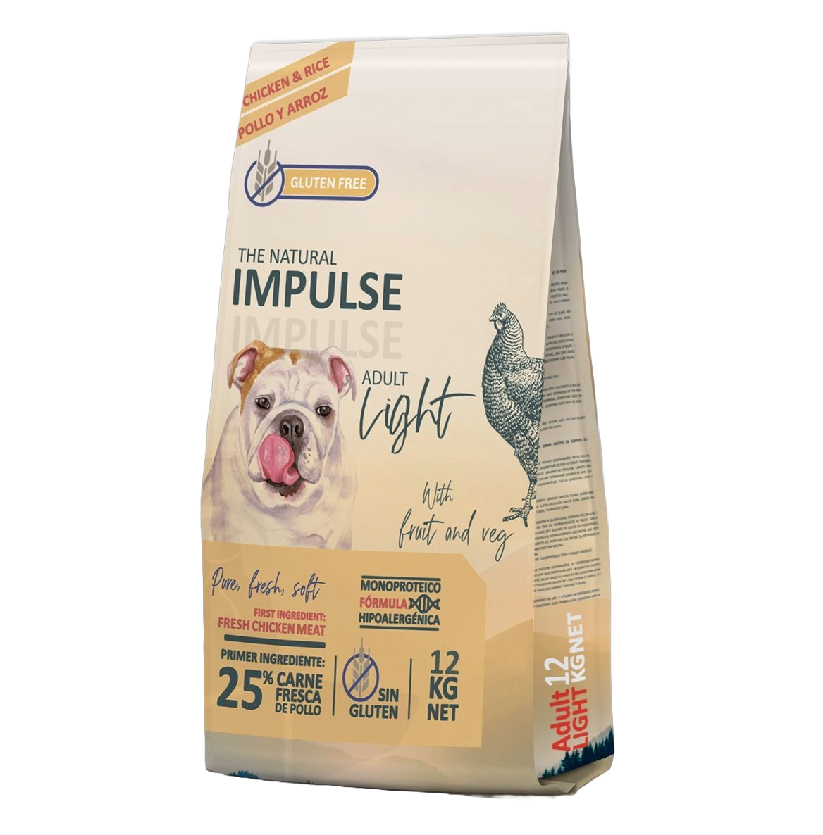 Impulse Light dry dog food, 12 kg
