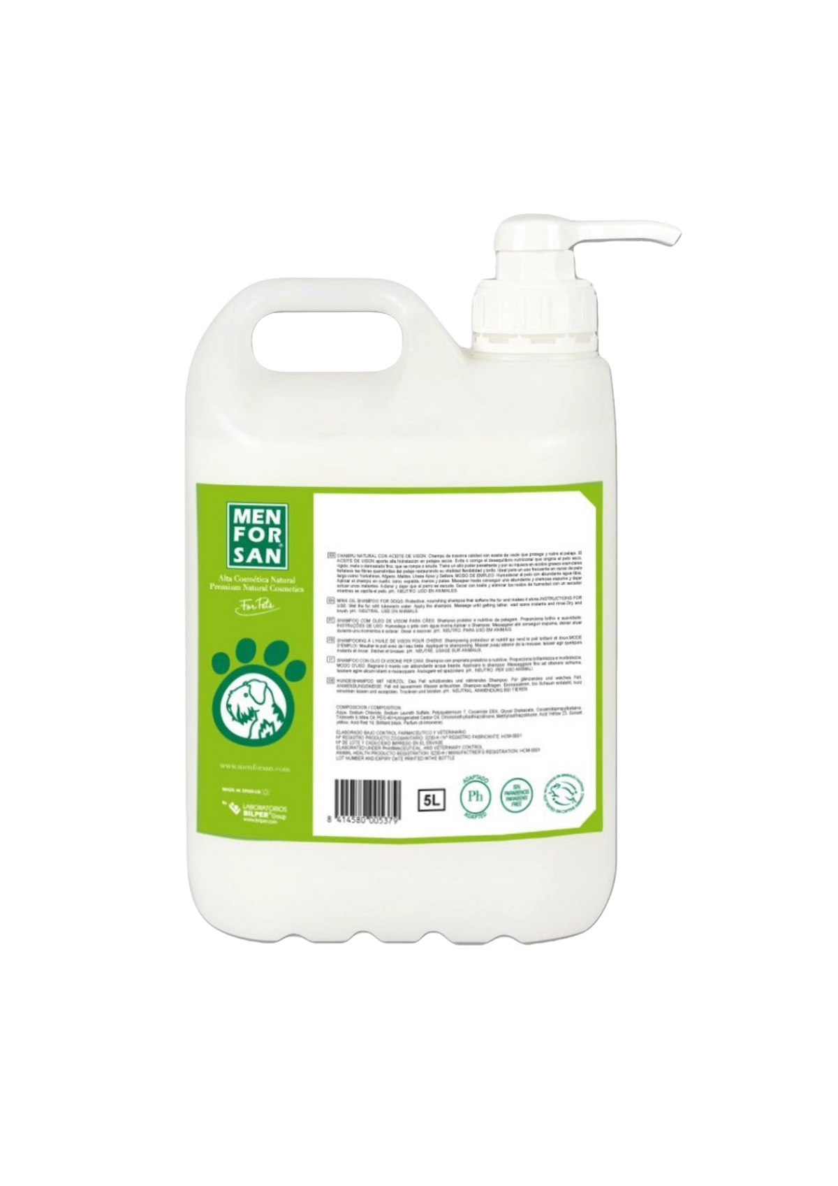Menforsan dog shampoo with mink oil