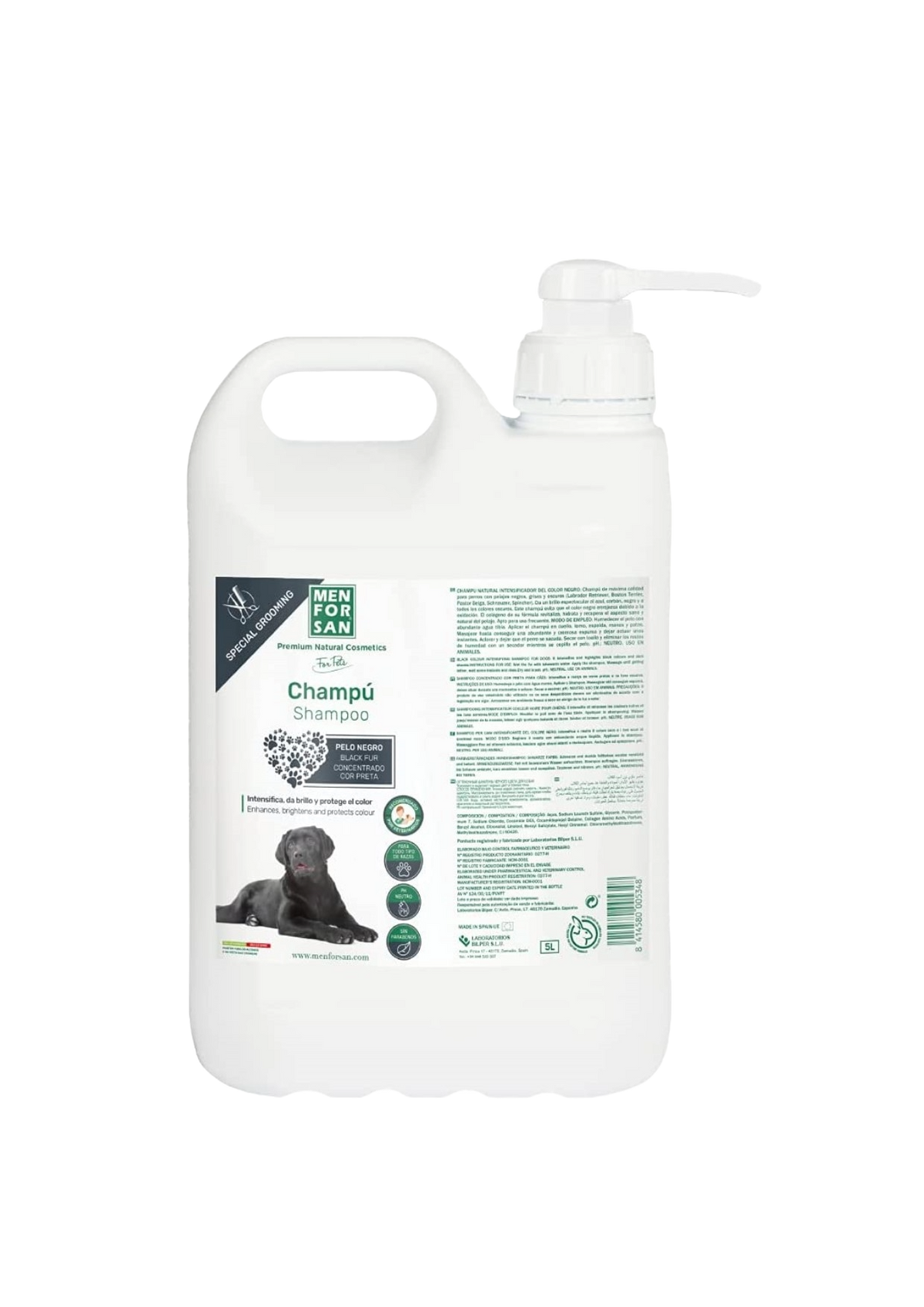 Menforsan shampoo for black-coated dogs