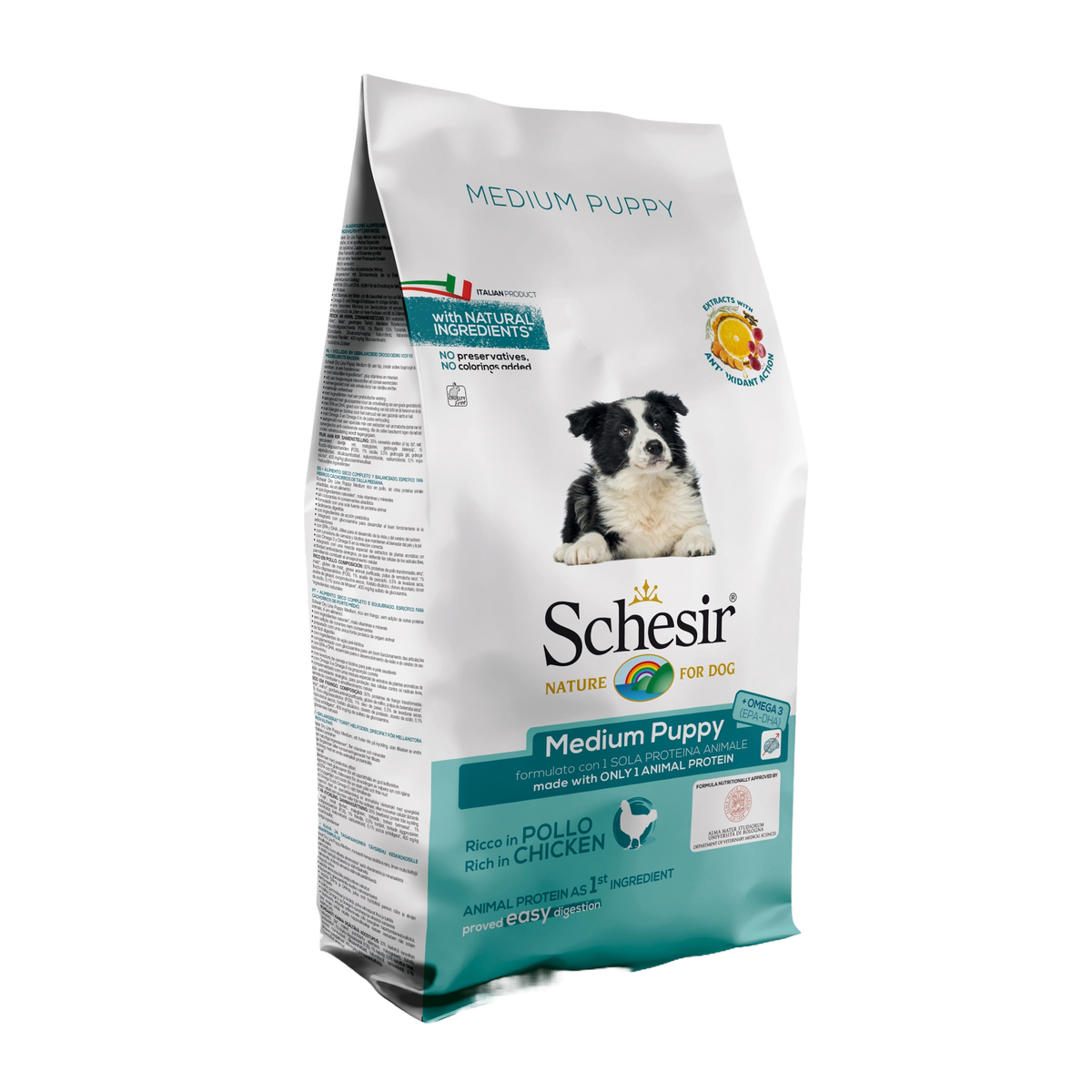 Schesir Medium Puppy chicken dry puppy food, 12 kg