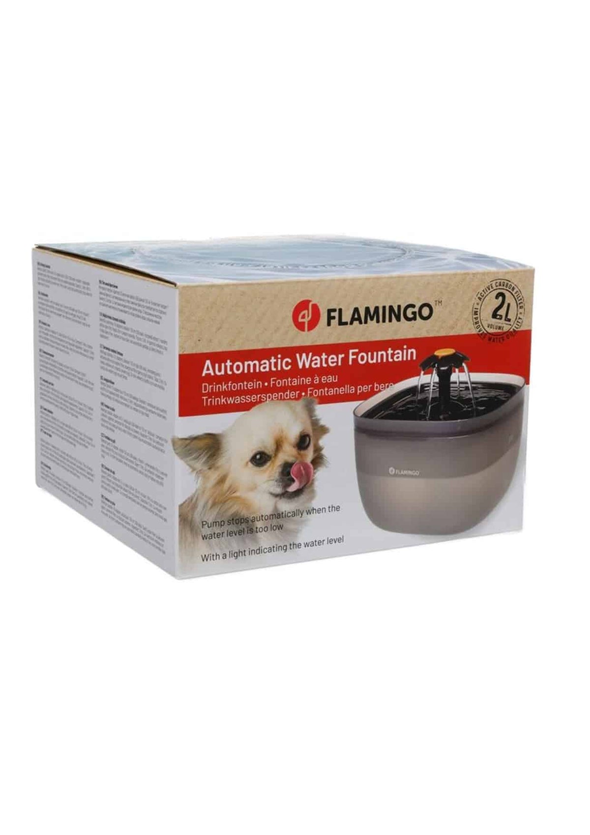 Flowie square black cat water fountain, 2 litres – image 2