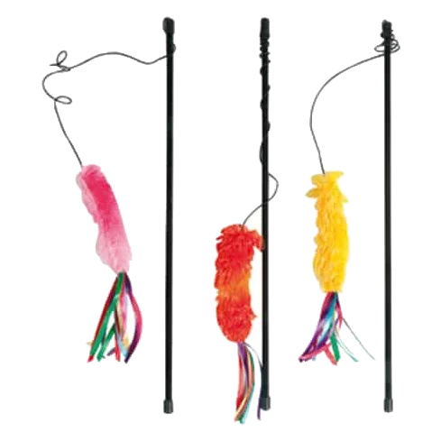 Soft plush wand cat toy