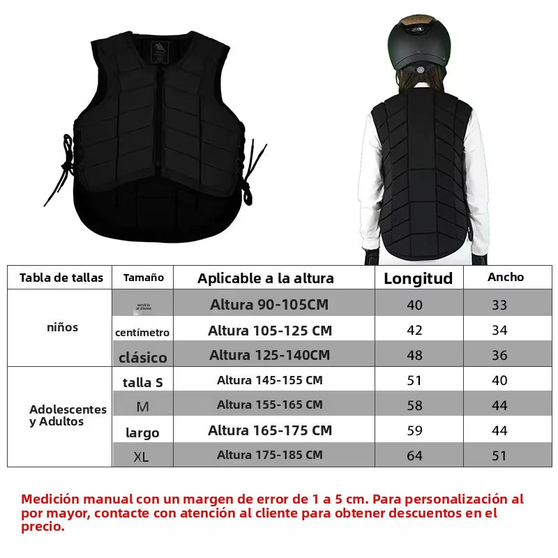 Riding body protector vest for adults and children – view 7