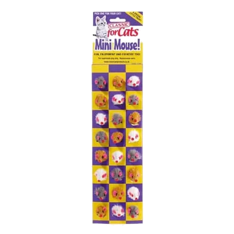 Classic Furry Mini-Mouse 24 pcs for cats
