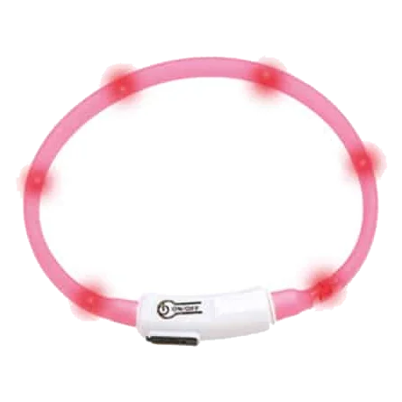 Pink LED cat collar