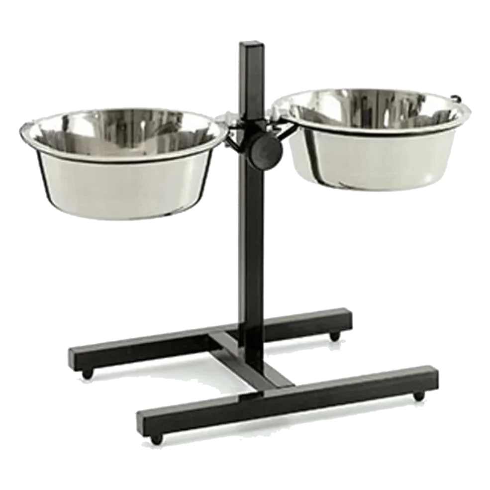 Otis raised dog feeder with metal bowls, 1500, 2500 and 4000 ml