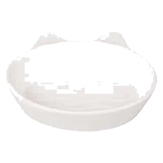 Gizmo white ceramic cat bowl, 13 cm
