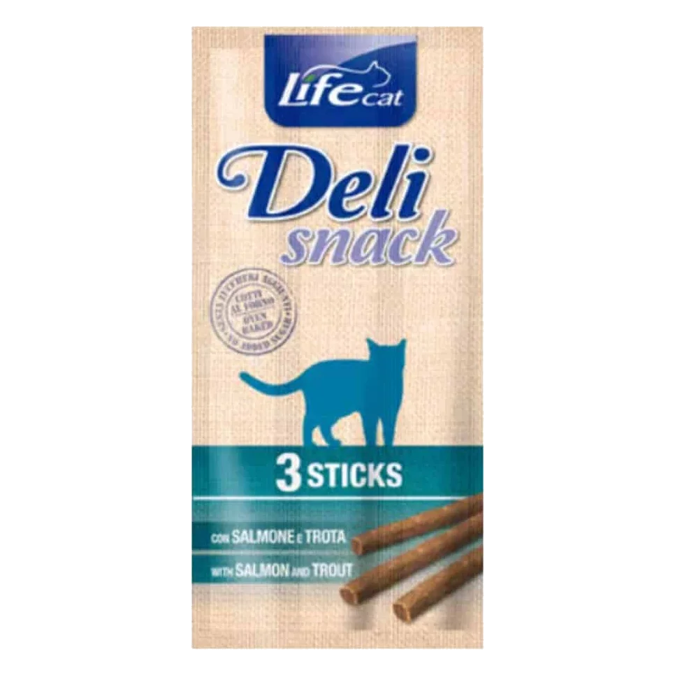 Life Cat Deli Snack salmon and trout sticks, 3 × 5 g