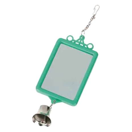 Bird mirror toy with bell