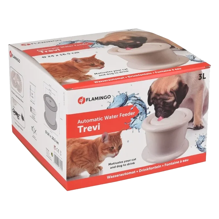 Trevi Automatic Water Fountain for Dogs and Cats, 3 l