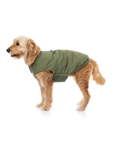 FuzzYard padded dog bomber jacket in khaki green