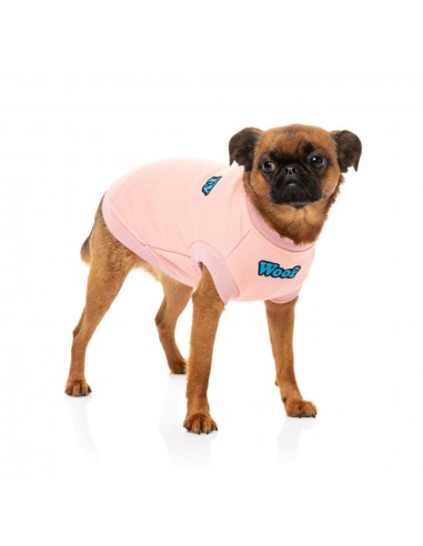 FuzzYard The Woof dog jumper, pink cotton (size 4)