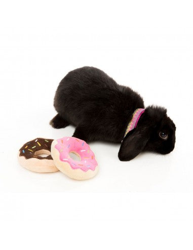 FuzzYard doughnut plush dog toys, pack of 2