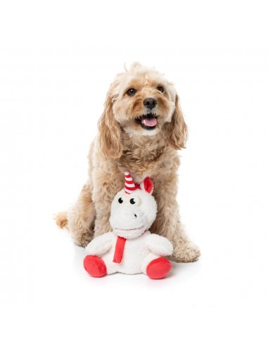 Christmas plush dog toy FuzzYard Peppermint Electra