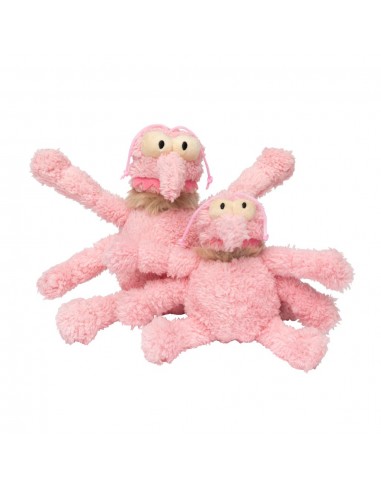 FuzzYard Nasties Scratchette pink flea plush dog toy (size L)