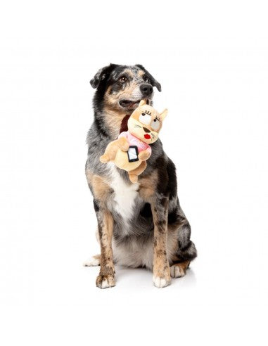 Squeaky squirrel plush dog toy FuzzYard Ashleigh