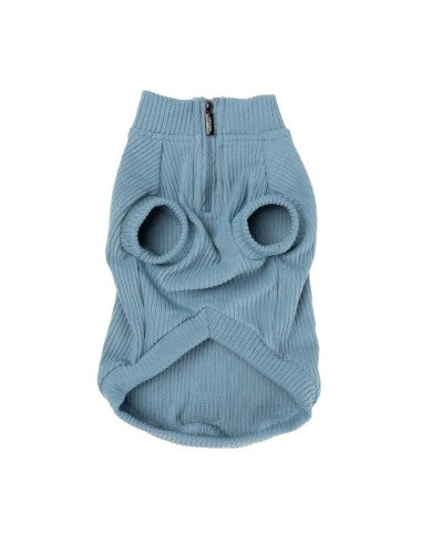 FuzzYard Life ribbed knit dog jumper, French Blue