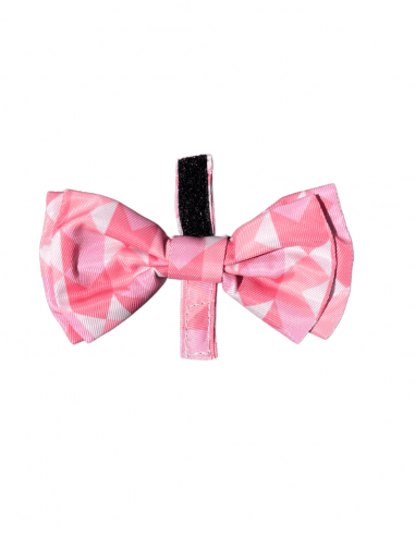 FuzzYard Pink Lemonade Velcro dog bow tie (size L)