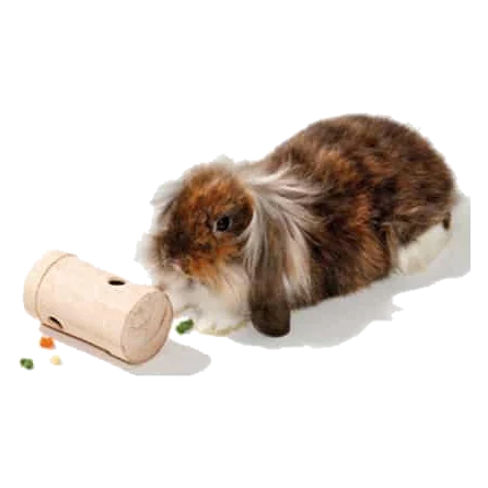 Wooden puzzle toy for small animals, 6 × 11 cm