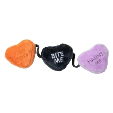 Halloween Cat Toy FuzzYard Candy Hearts String