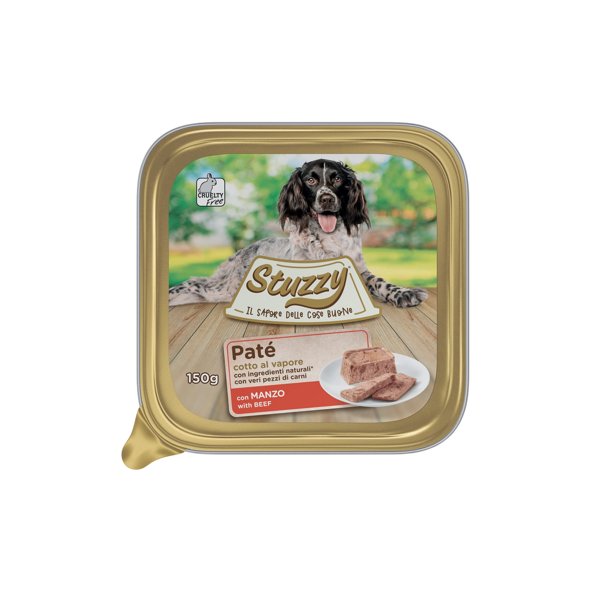 Mister Stuzzy Dog beef wet dog food, aluminium tray