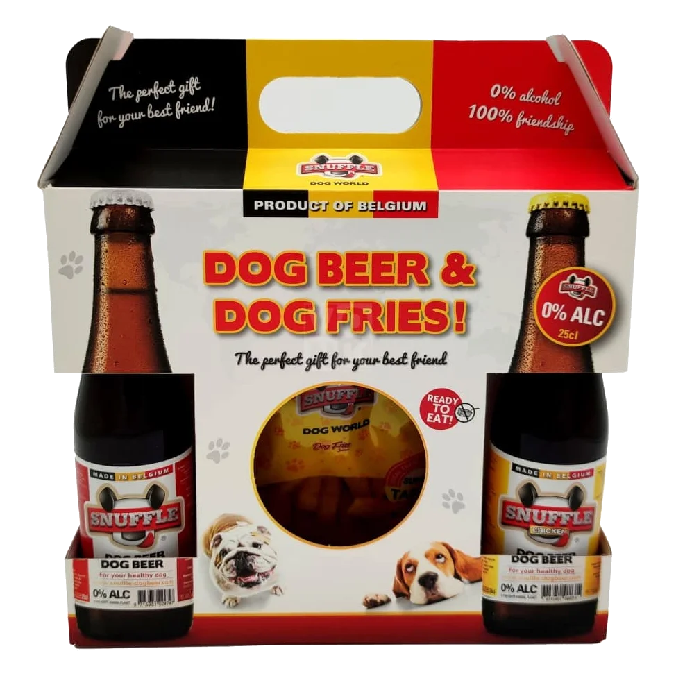 Snuffle Dog Beer and Crisps Gift Pack for Dogs