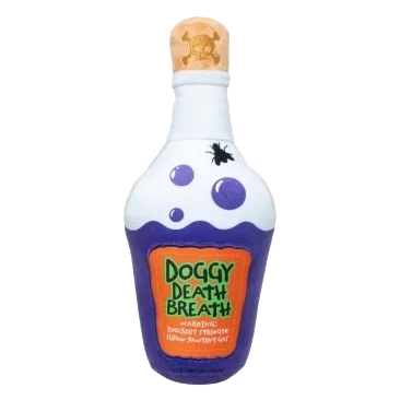 Halloween plush dog toy FuzzYard Death Breath Potion