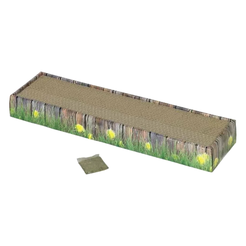 Small cardboard cat scratcher, 48 × 12.5 × 5 cm