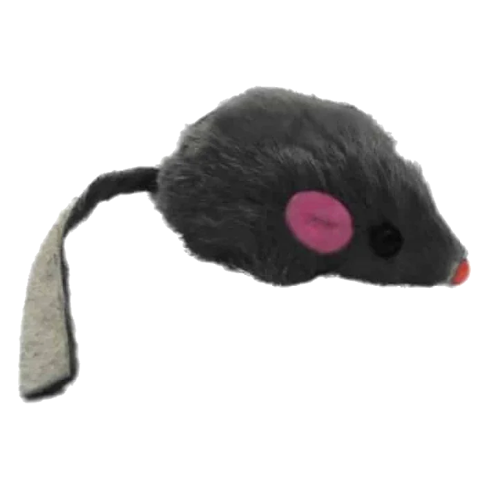 Rabbit fur toy mouse, 5 cm