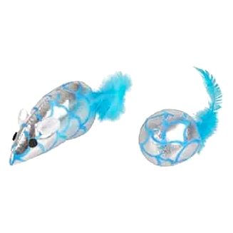 Blinky mouse and ball cat toy