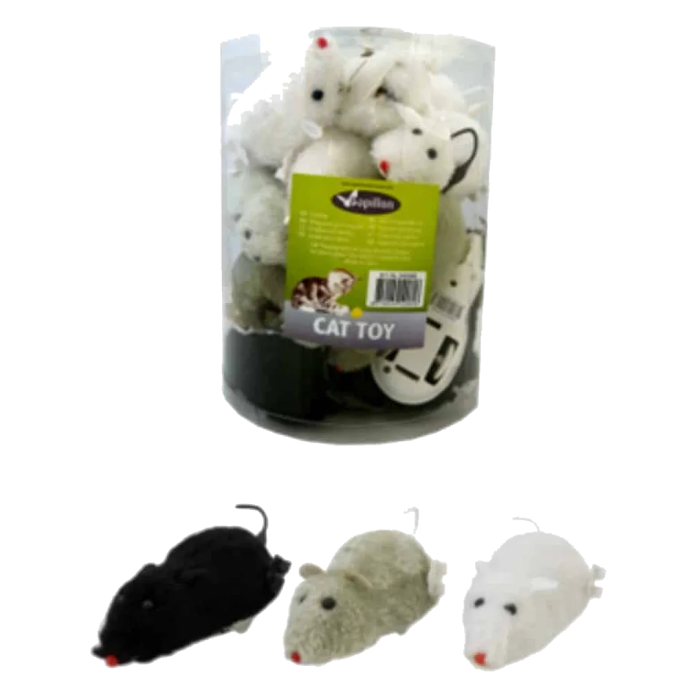 Wind-up toy mice for cats, 12 cm