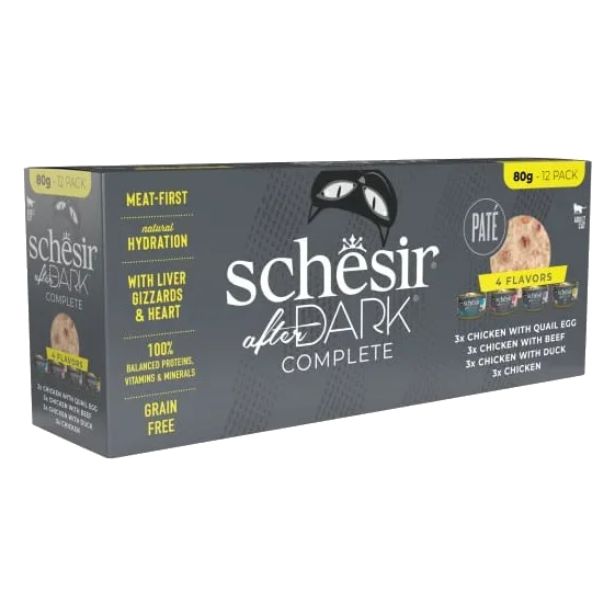 Schesir After Dark pâté variety pack for cats