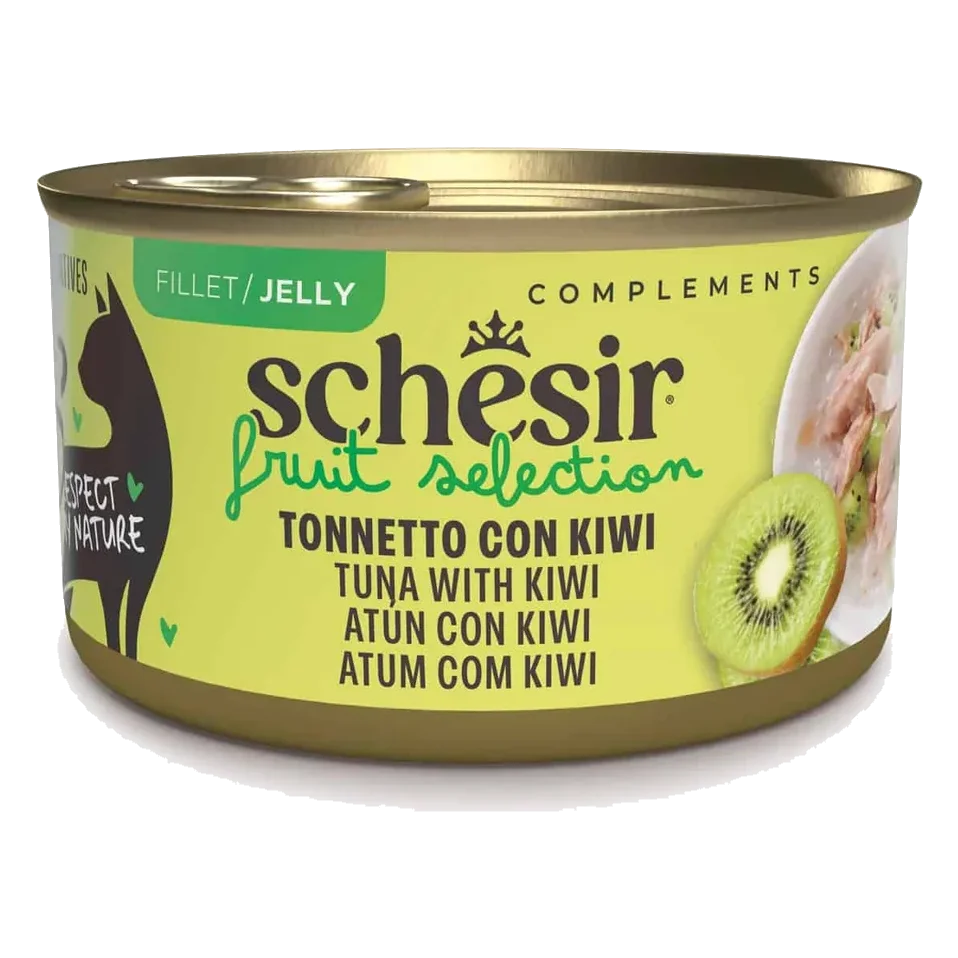 Schesir wet cat food, tuna with kiwi, 75 g