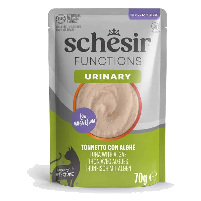 Schesir Functions Urinary tuna with seaweed wet cat food, 70 g