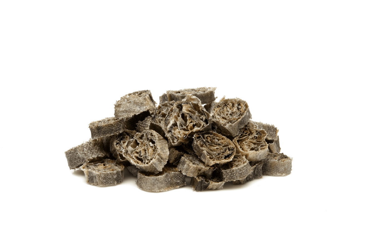 Round cod treats for dogs