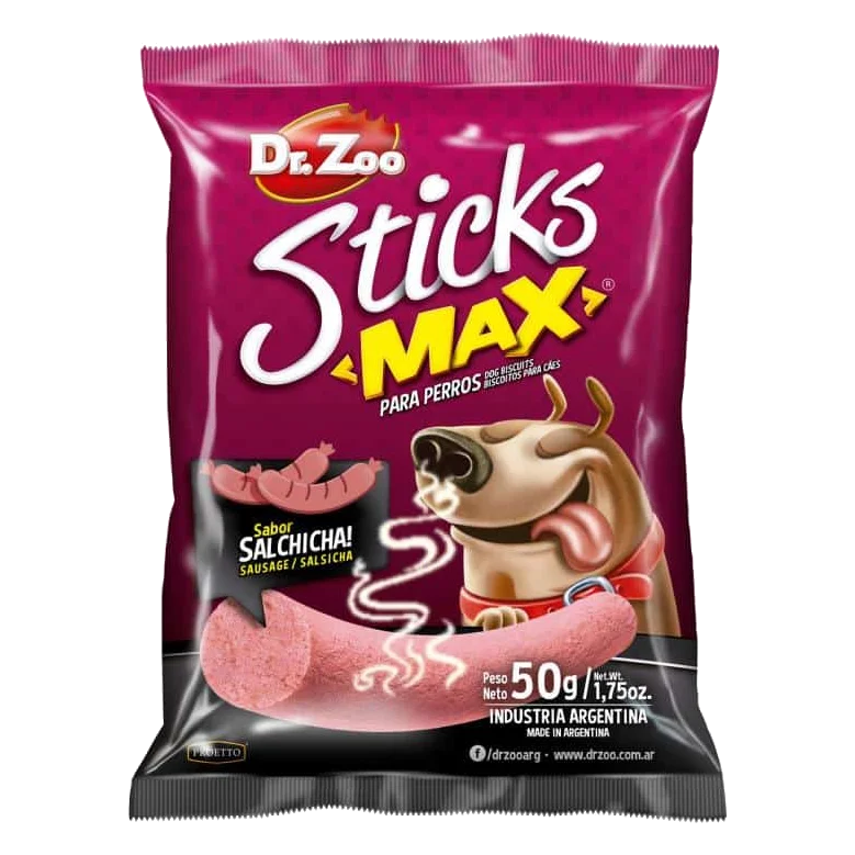 Dr. Zoo Sticks Max Sausage Flavour for Dogs, 50 g