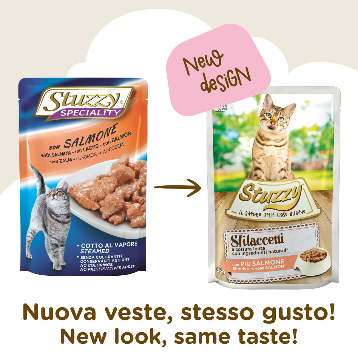 Stuzzy Cat Speciality salmon wet cat food, 85 g pouch – image 2