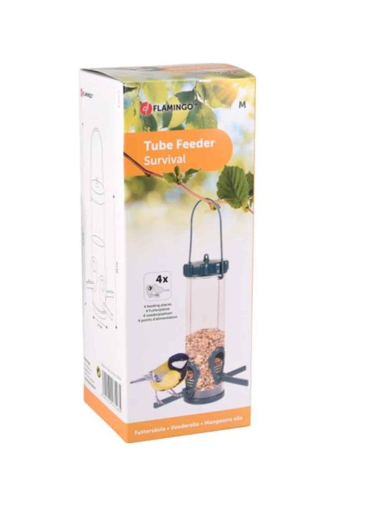 Survival M plastic bird seed silo, 22.5 × 22.5 × 34.6 cm – image 2