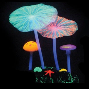 Aqua Lumo multicolour mushroom aquarium ornament