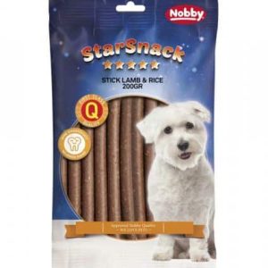 Nobby soft lamb and rice sticks dog treats, 200 g