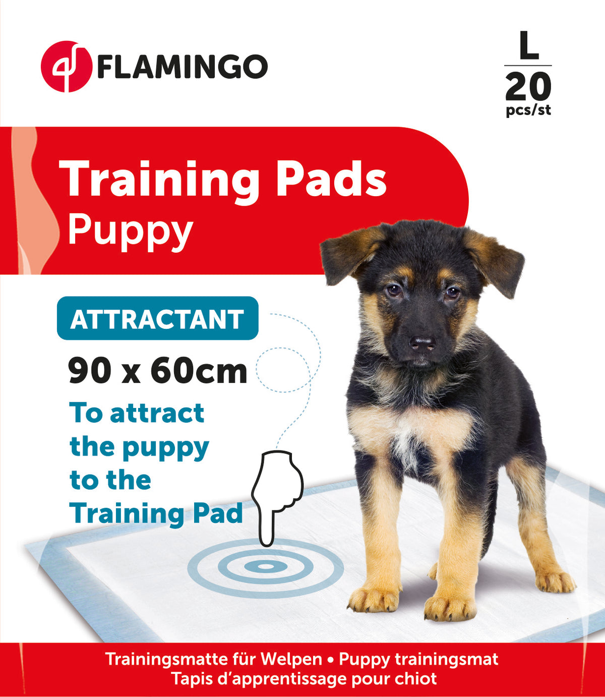Puppy training pads with attractant T3 60 x 90 cm, 20 pcs