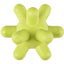 Green rubber star dog toy, 10 cm