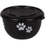 Pet food bowl with lid, size S