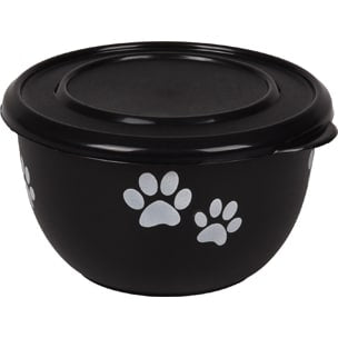 Pet food bowl with lid, size S