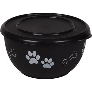 Pet food bowl with lid, size M