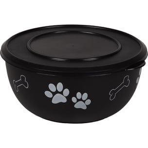Pet food bowl with lid, size XL
