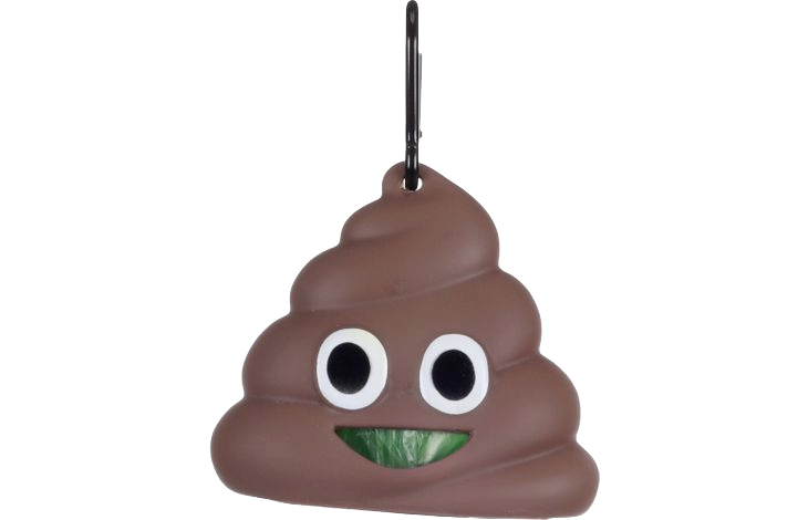 Droppie soft rubber poo bag holder with lead clip
