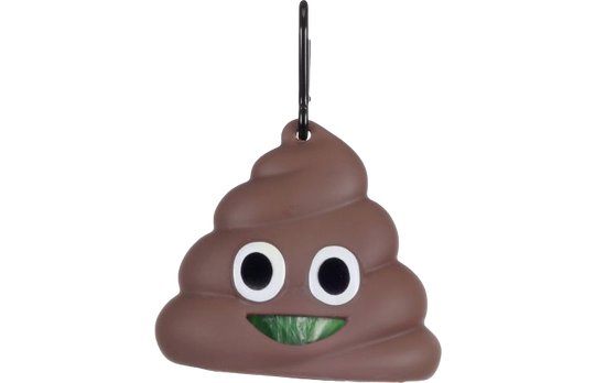 Droppie soft rubber poo bag holder with lead clip