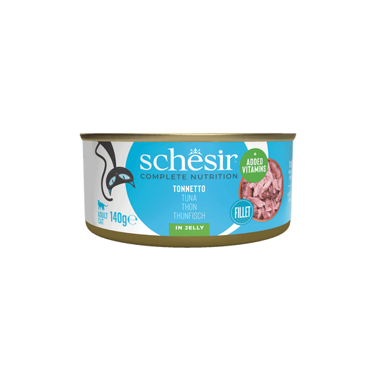 Schesir tuna wet cat food, 140 g tin